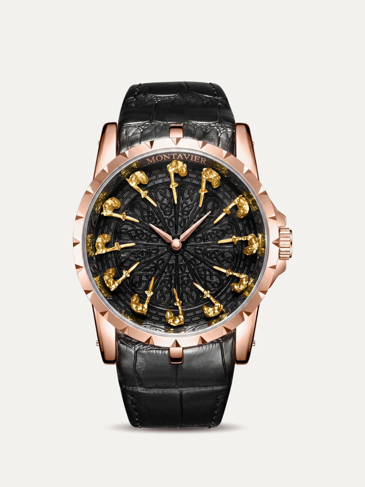 Montavier Knights rose gold black